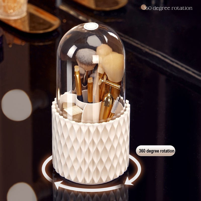 360 Rotating Makeup Brush Storage