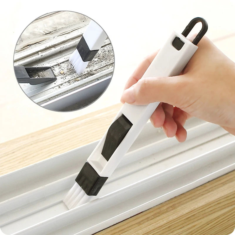 Cleaning Brush w/ Dust Shovel - Window Grooves and Keyboard