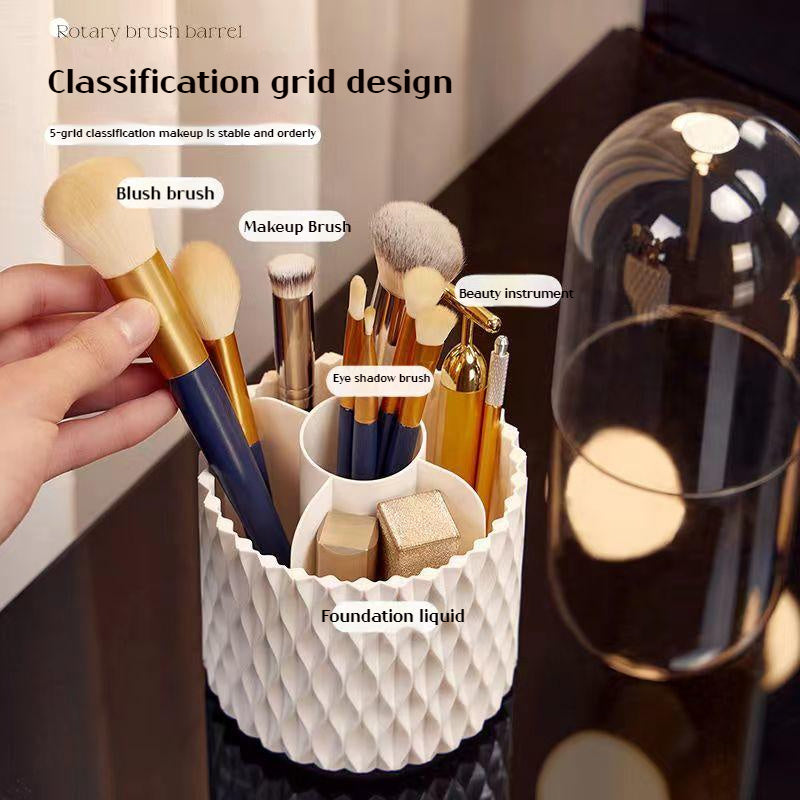 360 Rotating Makeup Brush Storage